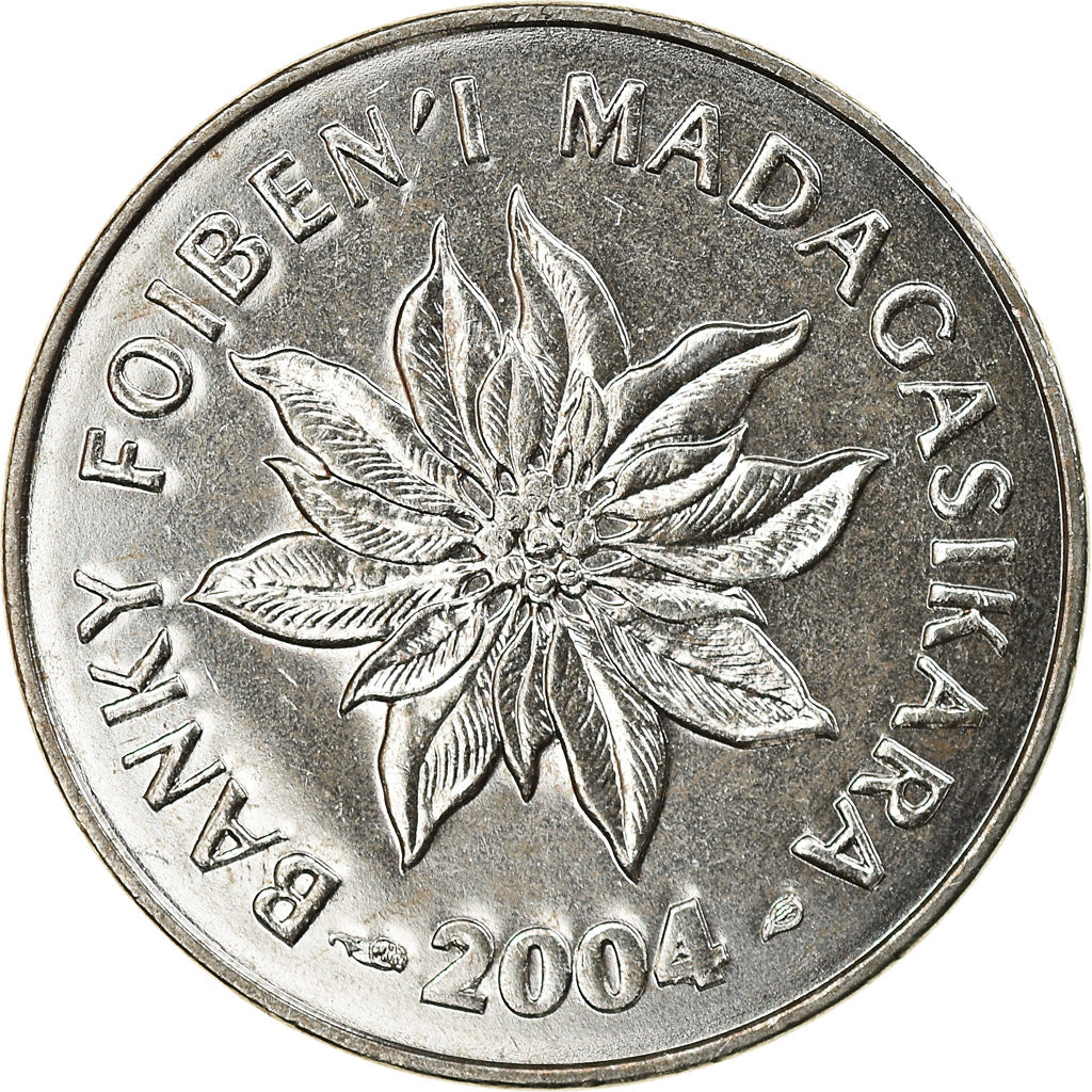 Coin, Madagascar, Ariary, 2004, Paris, MS(65-70), Stainless Steel, KM:29