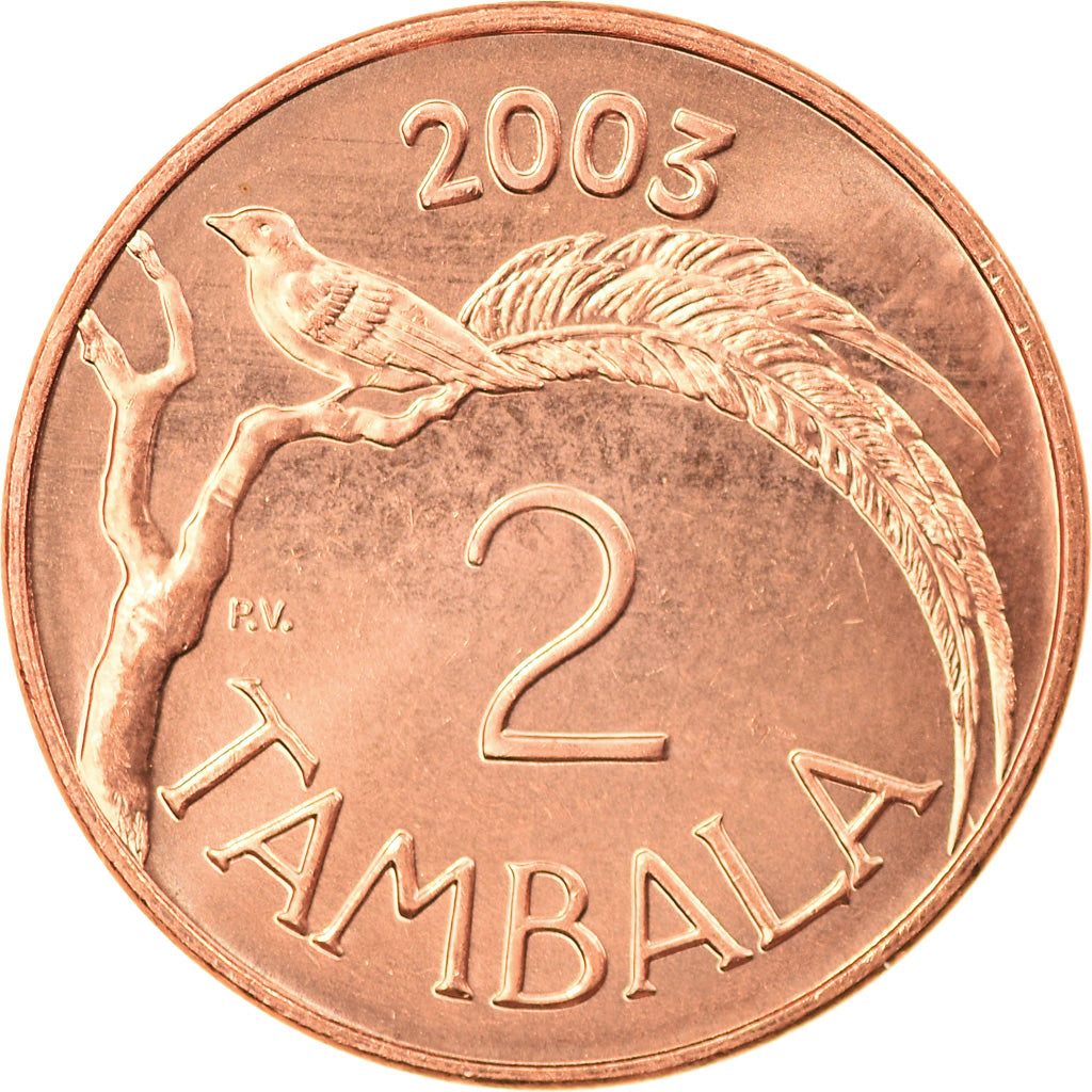 Coin, Malawi, 2 Tambala, 2003, MS(65-70), Copper Plated Steel, KM:34a