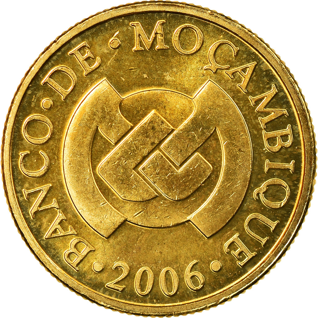 Coin, Mozambique, 10 Centavos, 2006, MS(63), Brass plated steel, KM:134