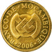 Moeda, Moçambique, 10 Centavos, 2006, MS(63), Aço Cromado a Latão, KM:134