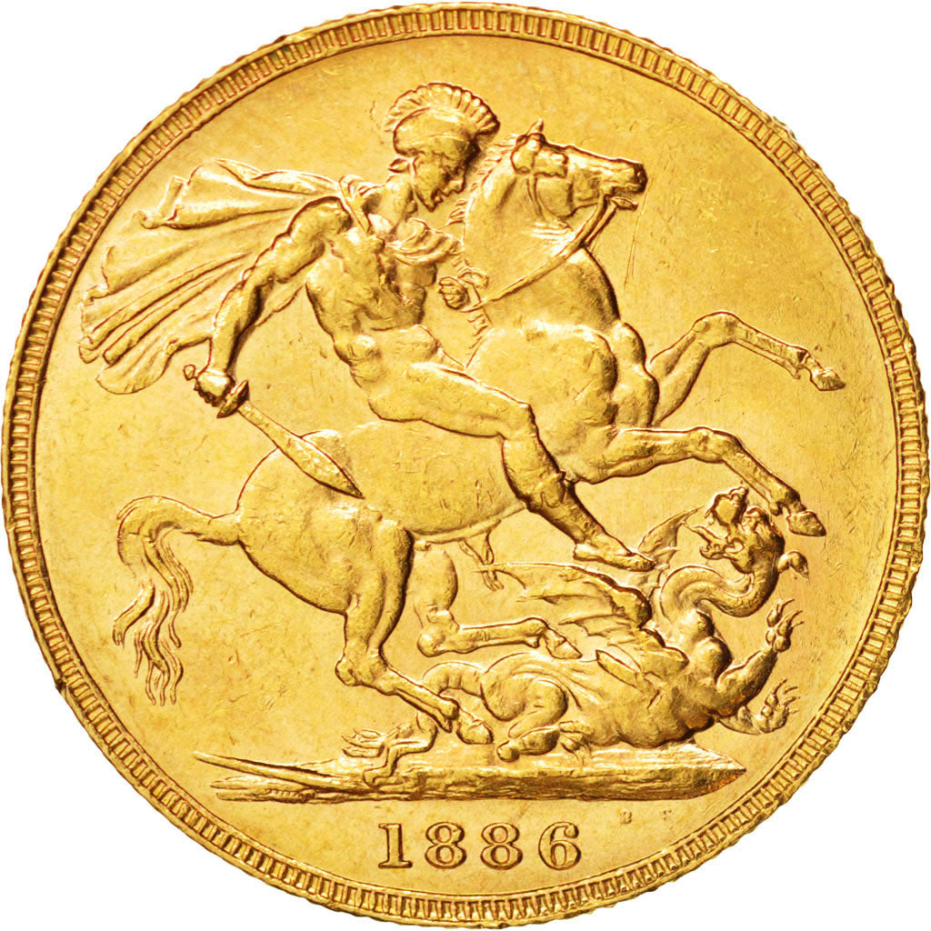 Australia, Victoria, Sovereign, 1886, Melbourne, AU(55-58), Gold, KM:7