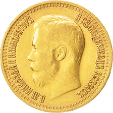 Russia,Nicholas II,7 Roubles 50 Kopeks,1897,St. Petersburg,AU(50-53),Gold,KM 63