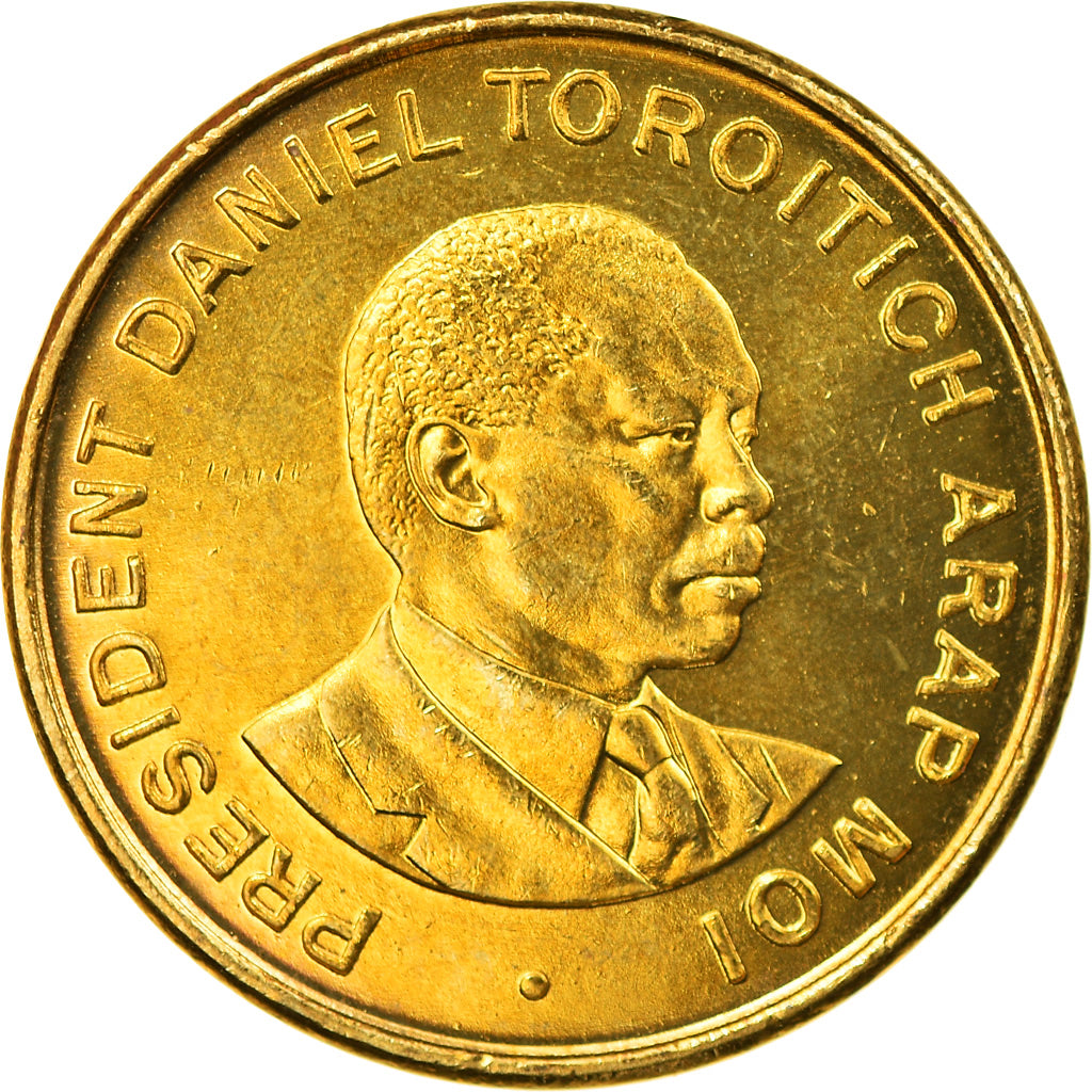 Coin, Kenya, 50 Cents, 1997, AU(50-53), Brass plated steel, KM:28