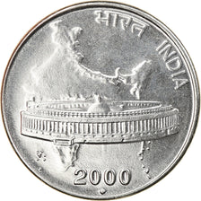 Coin, INDIA-REPUBLIC, 50 Paise, 2000, MS(63), Stainless Steel, KM:69