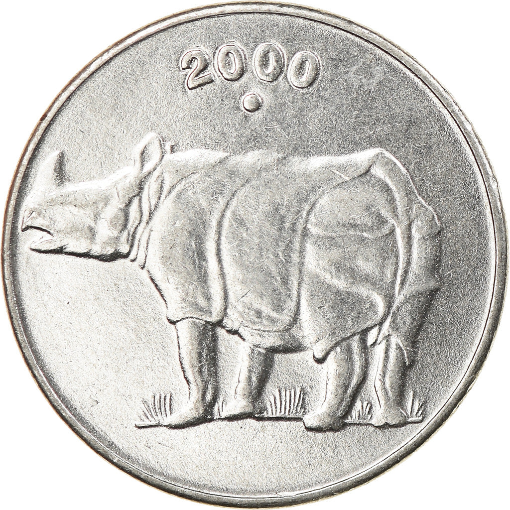 Coin, INDIA-REPUBLIC, 25 Paise, 2000, MS(63), Stainless Steel, KM:54