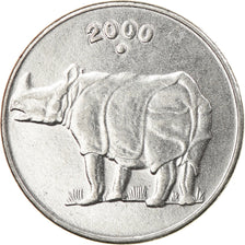 Coin, INDIA-REPUBLIC, 25 Paise, 2000, MS(63), Stainless Steel, KM:54