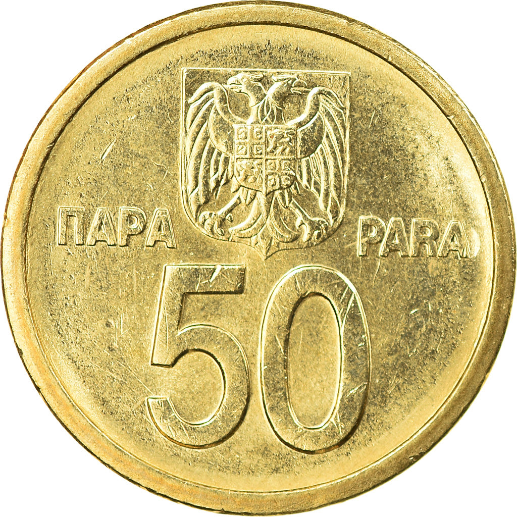 Coin, Yugoslavia, 50 Para, 2000, Belgrade, MS(63), Brass, KM:179