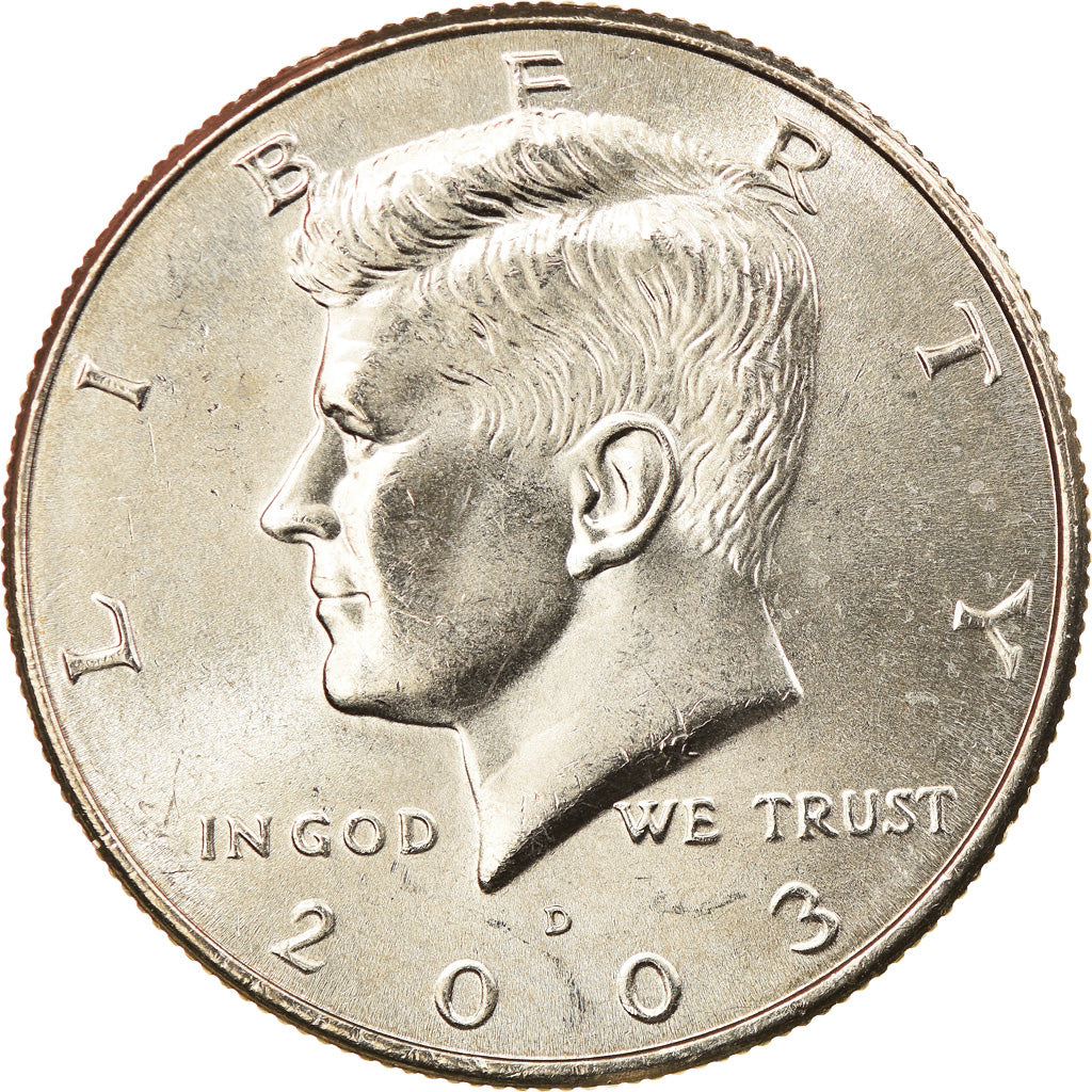 Coin, United States, Kennedy Half Dollar, Half Dollar, 2003, U.S. Mint, Denver