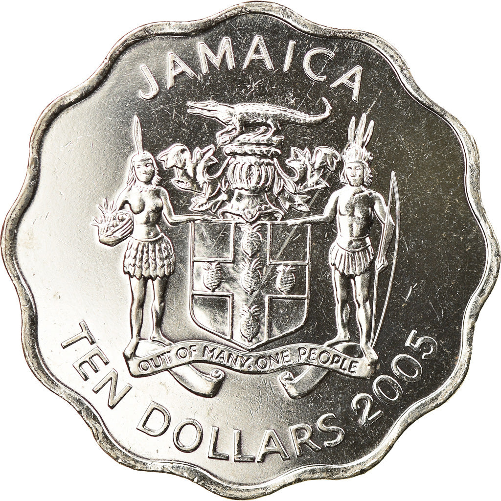 Coin, Jamaica, Elizabeth II, 10 Dollars, 2005, British Royal Mint, MS(63)