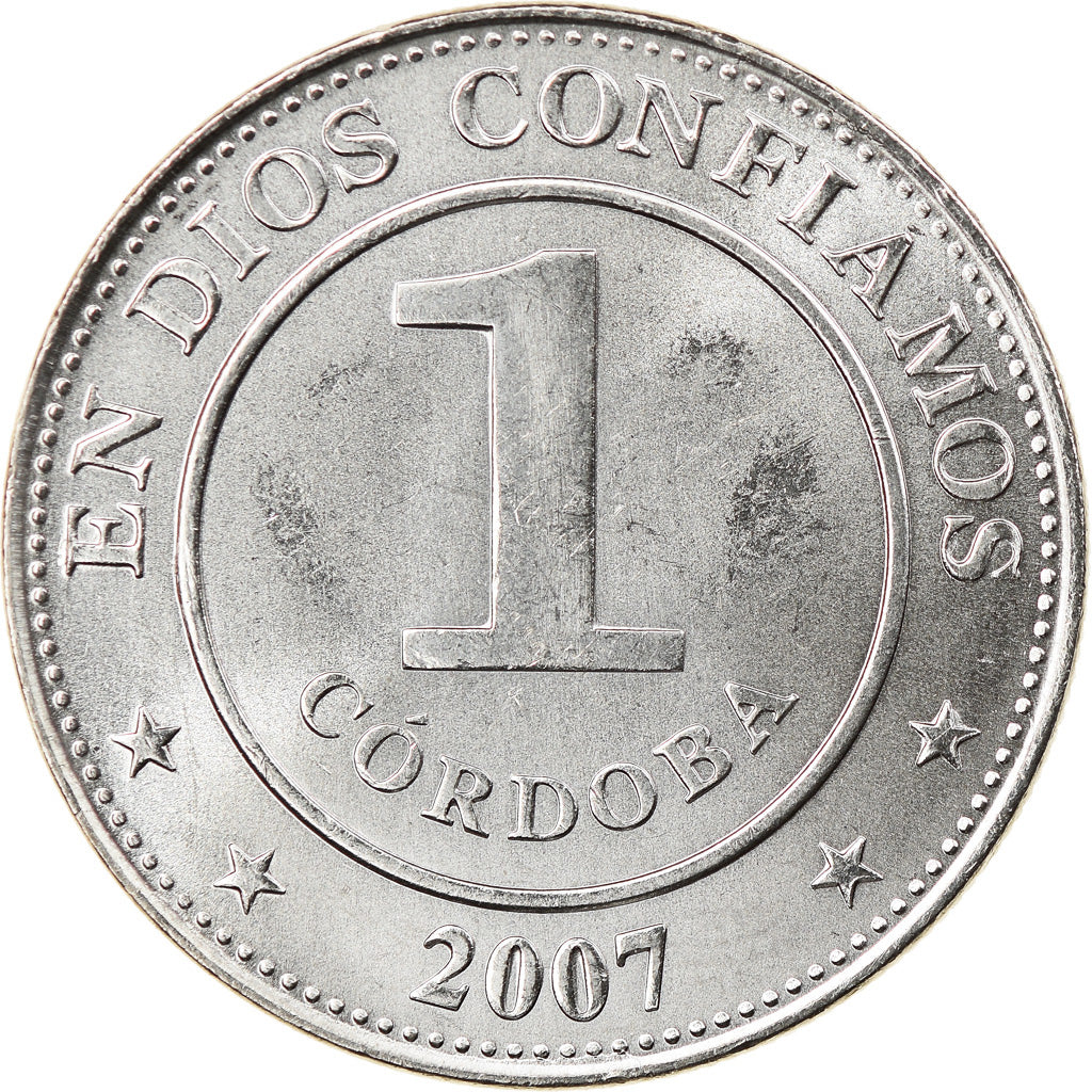 Coin, Nicaragua, Cordoba, 2007, MS(63), Nickel Clad Steel, KM:101