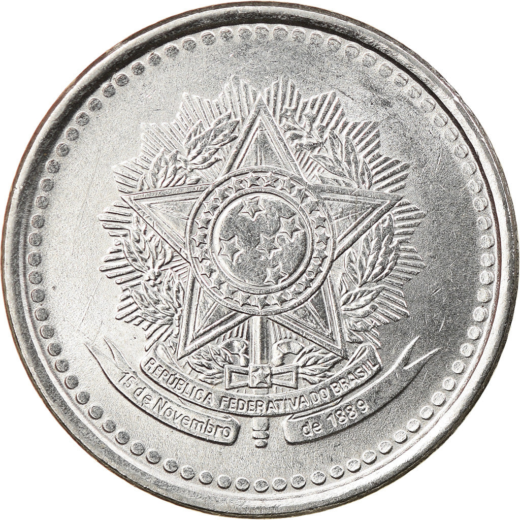 Munten, Brazilië, 50 Centavos, 1986, ZF+, Stainless Steel, KM:604