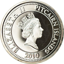 Moneta, PITCAIRN ISLANDS, Elizabeth II, 20 Cents, 2010, New Zealand, FDC, Nickel