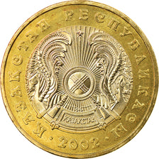 Moneda, Kazajistán, 100 Tenge, 2002, Kazakhstan Mint, SC, Bimetálico, KM:39