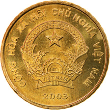 Coin, Vietnam, SOCIALIST REPUBLIC, 5000 Dông, 2003, Vantaa, AU(50-53), Brass