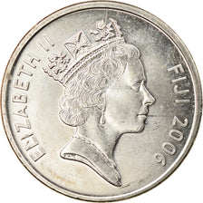 Münze, Fiji, Elizabeth II, 20 Cents, 2006, SS+, Nickel plated steel, KM:53a