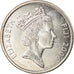Münze, Fiji, Elizabeth II, 20 Cents, 2006, SS+, Nickel plated steel, KM:53a