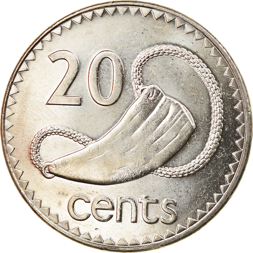 Münze, Fiji, Elizabeth II, 20 Cents, 2006, SS+, Nickel plated steel, KM:53a