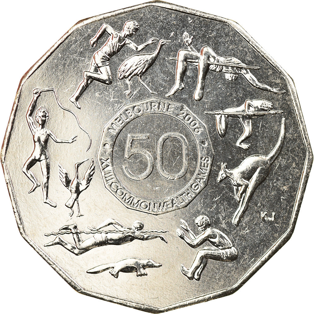 Coin, Australia, Elizabeth II, Commonweath Games, Secondary School Design