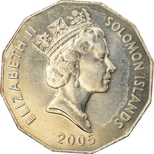 Coin, Solomon Islands, Elizabeth II, 50 Cents, 2005, MS(63), Copper-nickel