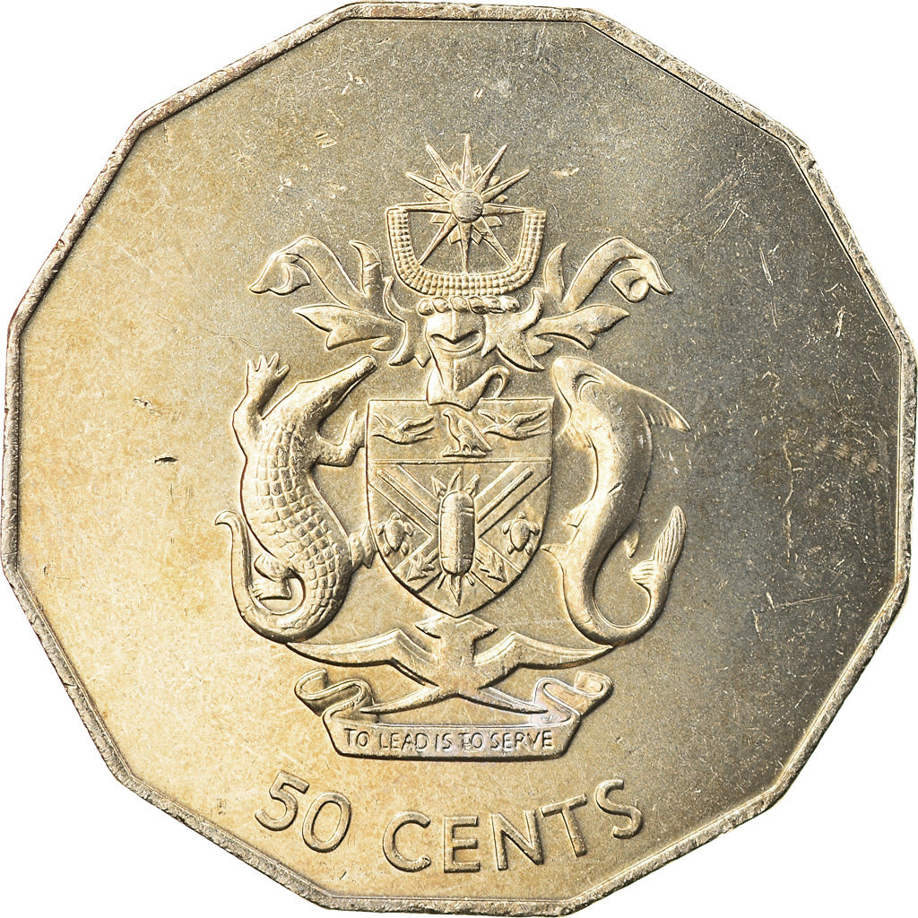 Coin, Solomon Islands, Elizabeth II, 50 Cents, 2005, MS(63), Copper-nickel
