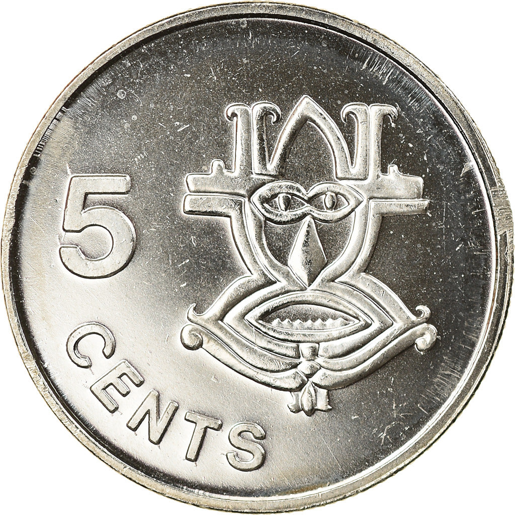Coin, Solomon Islands, Elizabeth II, 5 Cents, 2005, MS(63), Nickel plated steel