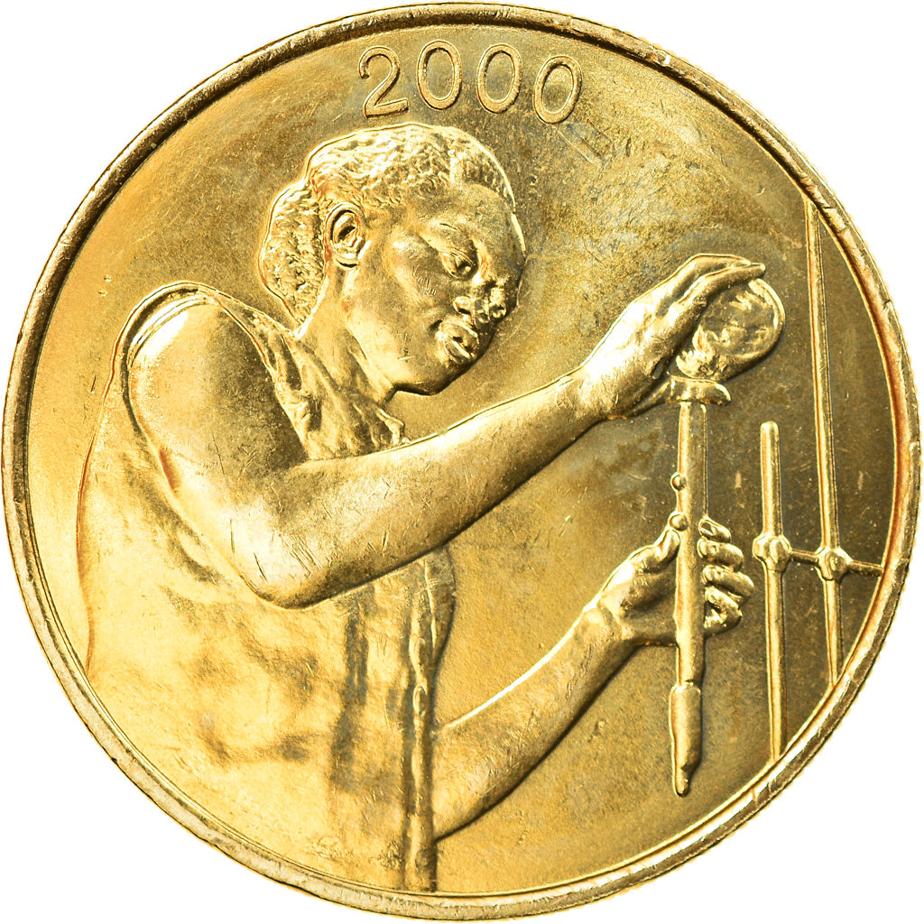 Moneda, Estados del África Occidental, 25 Francs, 2000, SC, Aluminio - bronce