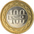 Moneda, Bahréin, Hamed Bin Isa, 100 Fils, 2008/AH1429, SC, Bimetálico, KM:26