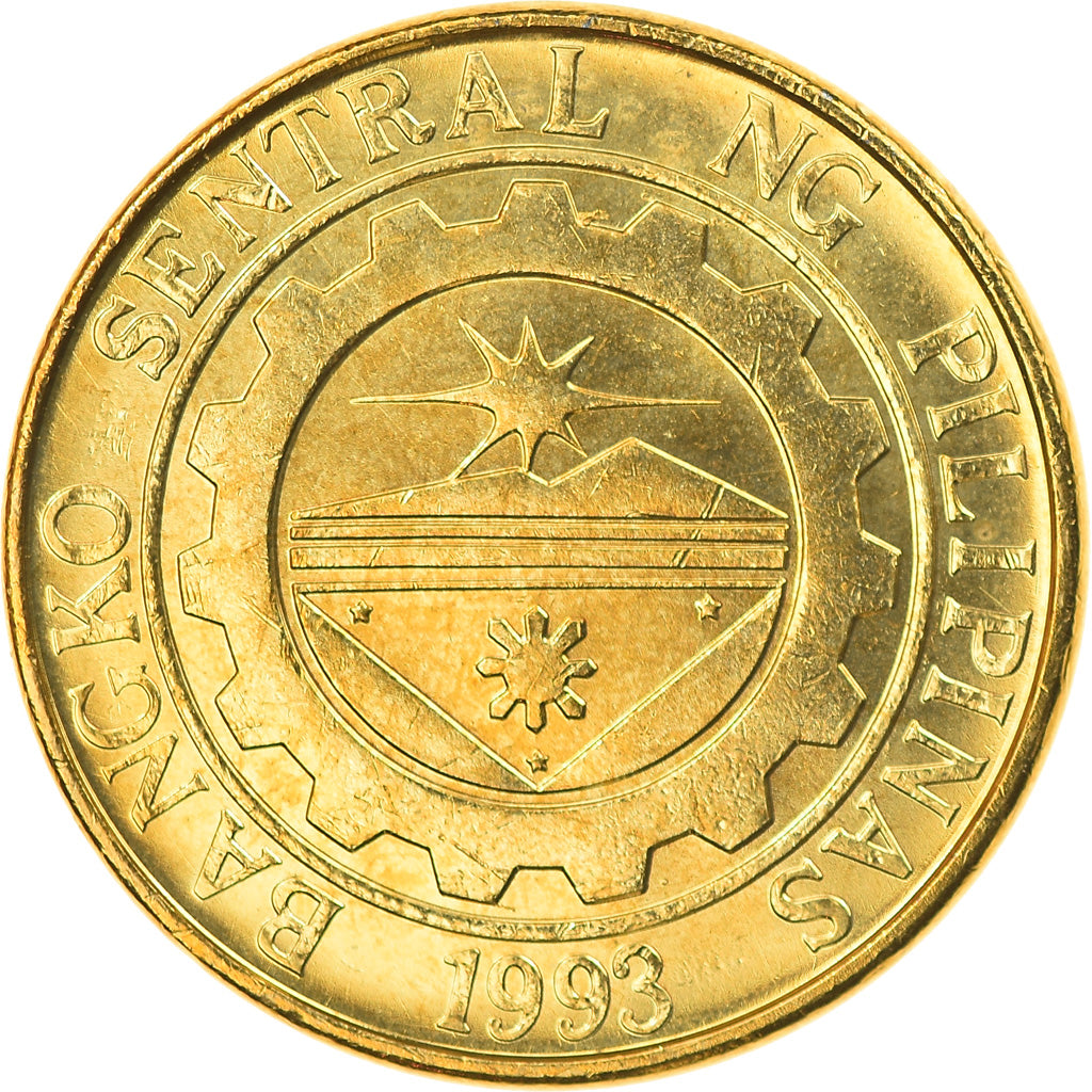 Coin, Philippines, 25 Sentimos, 2004, MS(63), Brass plated steel, KM:271a