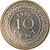 Moneda, Surinam, 10 Cents, 1989, SC, Níquel chapado en acero, KM:13a