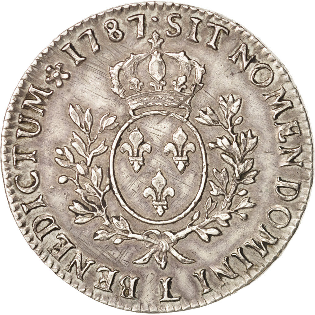 France,Louis XVI,Écu aux branches d'olivier,1786,Bayonne,AU(50-53),KM 564.9