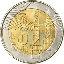 Coin, Azerbaijan, 50 Qapik, 2006, MS(63), Bi-Metallic, KM:44