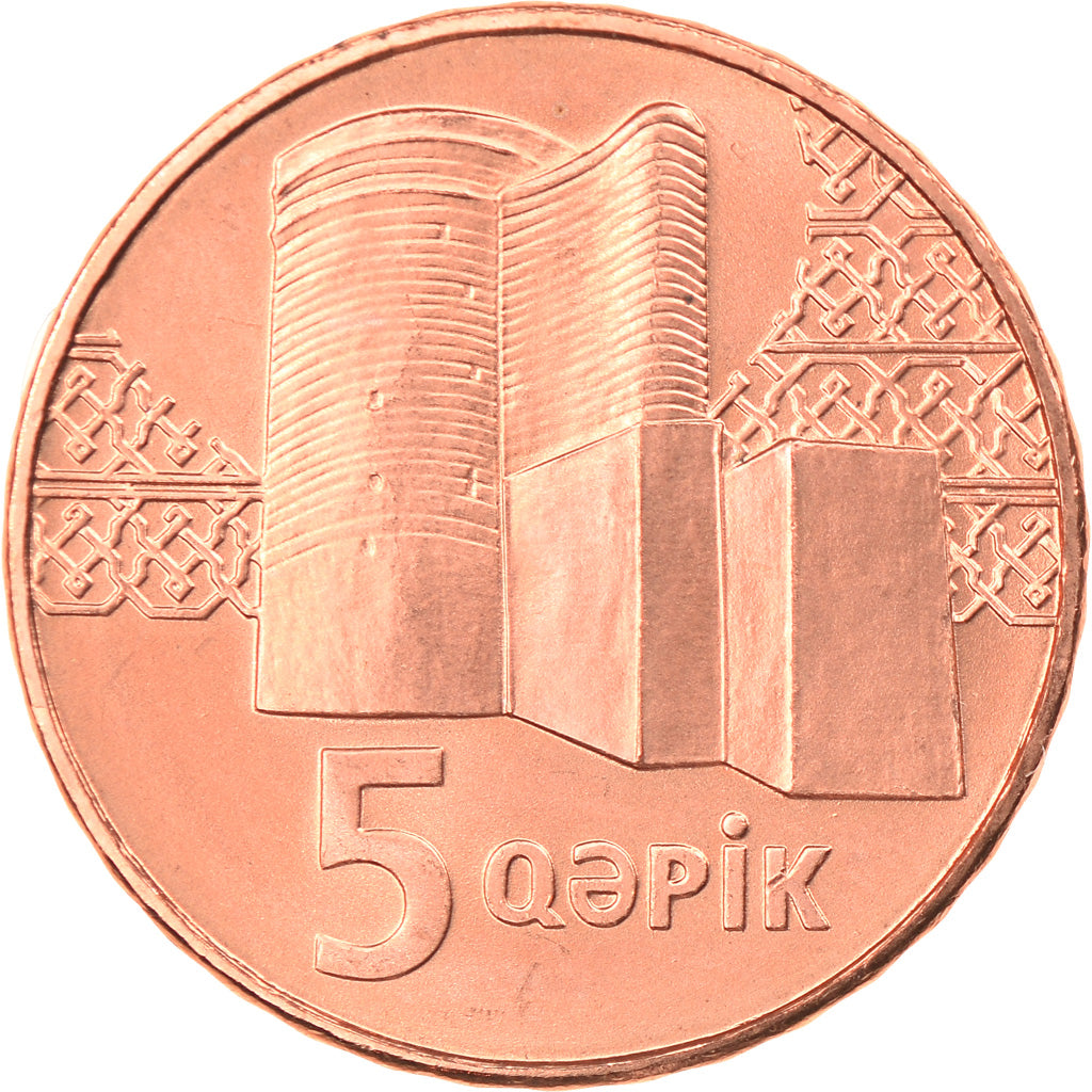 Coin, Azerbaijan, 5 Qapik, Undated (2006), MS(63), Copper Plated Steel, KM:41