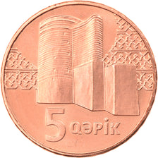 Coin, Azerbaijan, 5 Qapik, Undated (2006), MS(63), Copper Plated Steel, KM:41