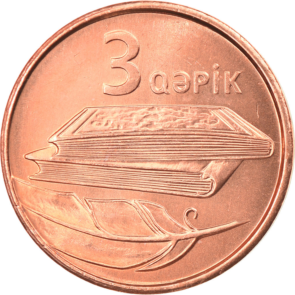 Monnaie, Azerbaïdjan, 3 Qapik, Undated (2006), TTB+, Copper Plated Steel, KM:40