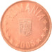 Coin, Romania, 5 Bani, 2005, Bucharest, AU(50-53), Copper Plated Steel, KM:190