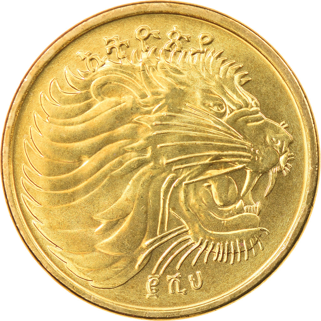 Coin, Ethiopia, 10 Cents, 2004, MS(63), Brass plated steel, KM:45.3