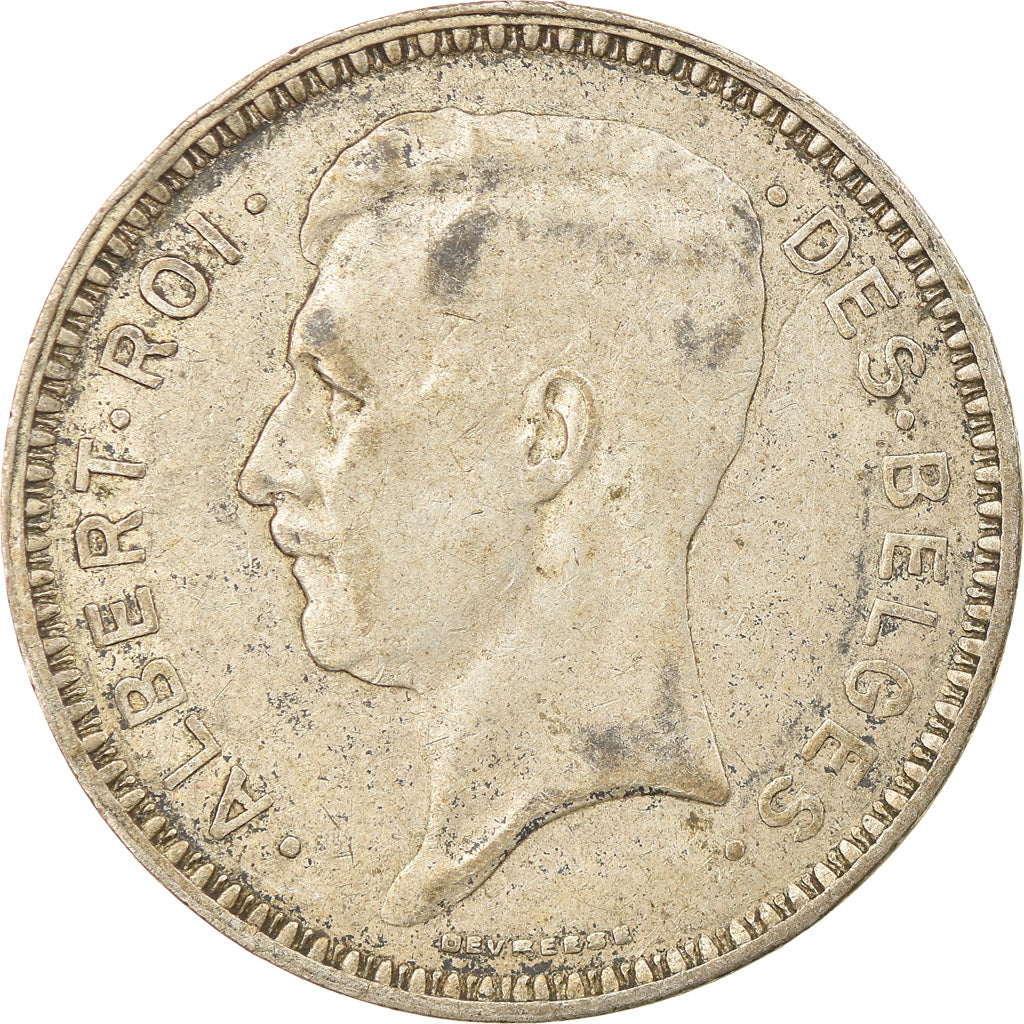 Coin, Belgium, 20 Francs, 20 Frank, 1934, EF(40-45), Silver, KM:103.1