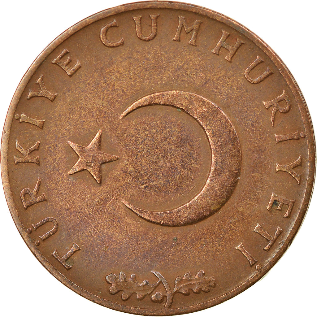 Moneta, Turchia, 10 Kurus, 1963, BB, Bronzo, KM:891.1