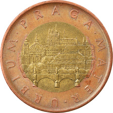 Coin, Czech Republic, 50 Korun, 2008, EF(40-45), Bi-Metallic, KM:1
