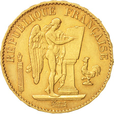 France, Génie, 20 Francs, 1878, Paris, AU(50-53), Gold, KM:825, Gadoury:1063
