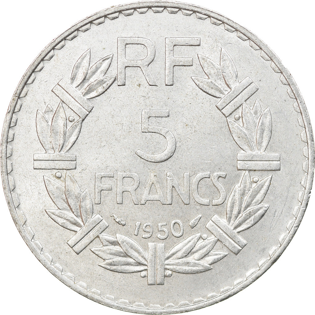 Moneda, Francia, Lavrillier, 5 Francs, 1950, Paris, MBC+, Aluminio, KM:888b.1