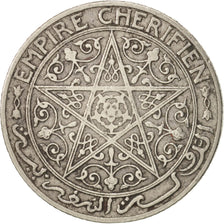 Morocco, Yusuf, 50 Centimes, 1921, bi-Bariz, Paris, EF(40-45), Nickel, KM:35.1