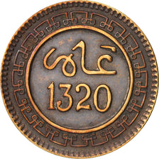Morocco, 'Abd al-Aziz, 2 Mazunas, 1902, EF(40-45), Bronze, KM:15.1