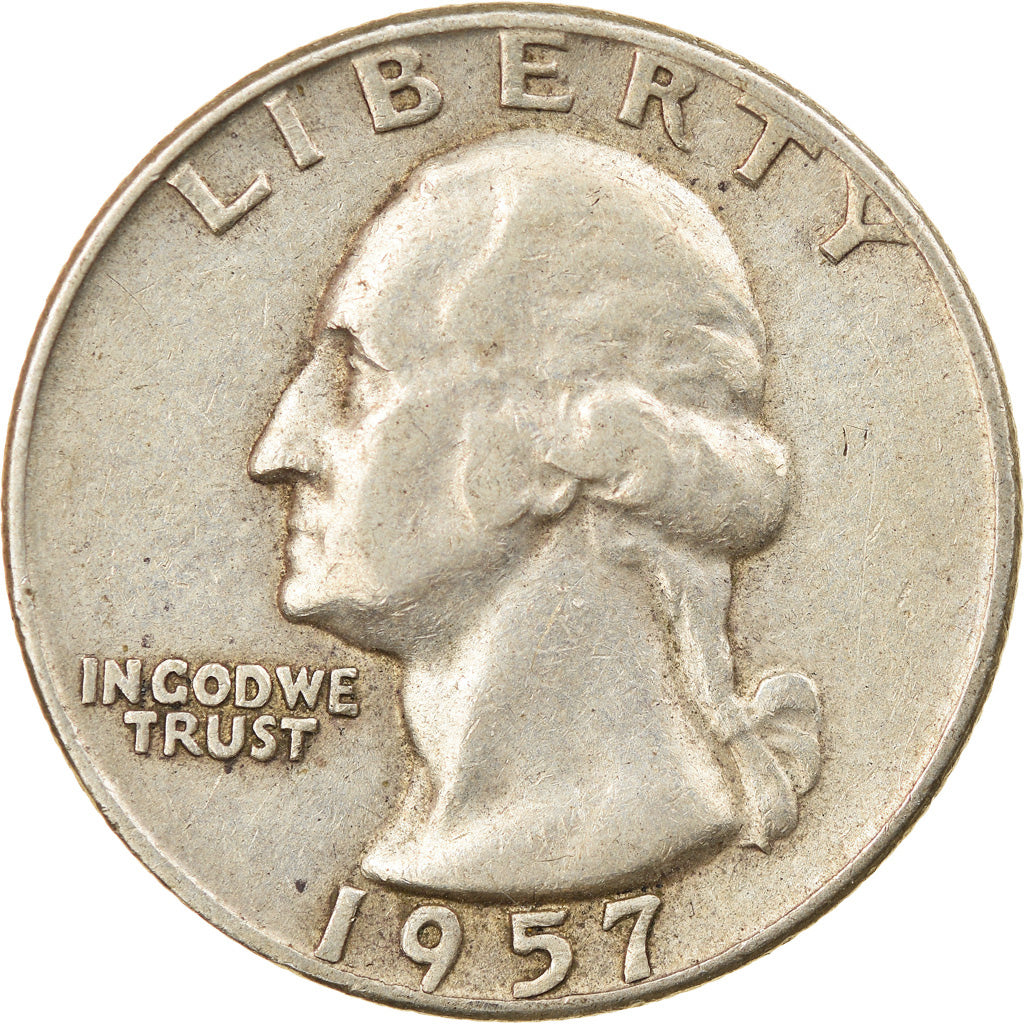 Moneta, Stati Uniti, Washington Quarter, Quarter, 1957, U.S. Mint, Denver, BB