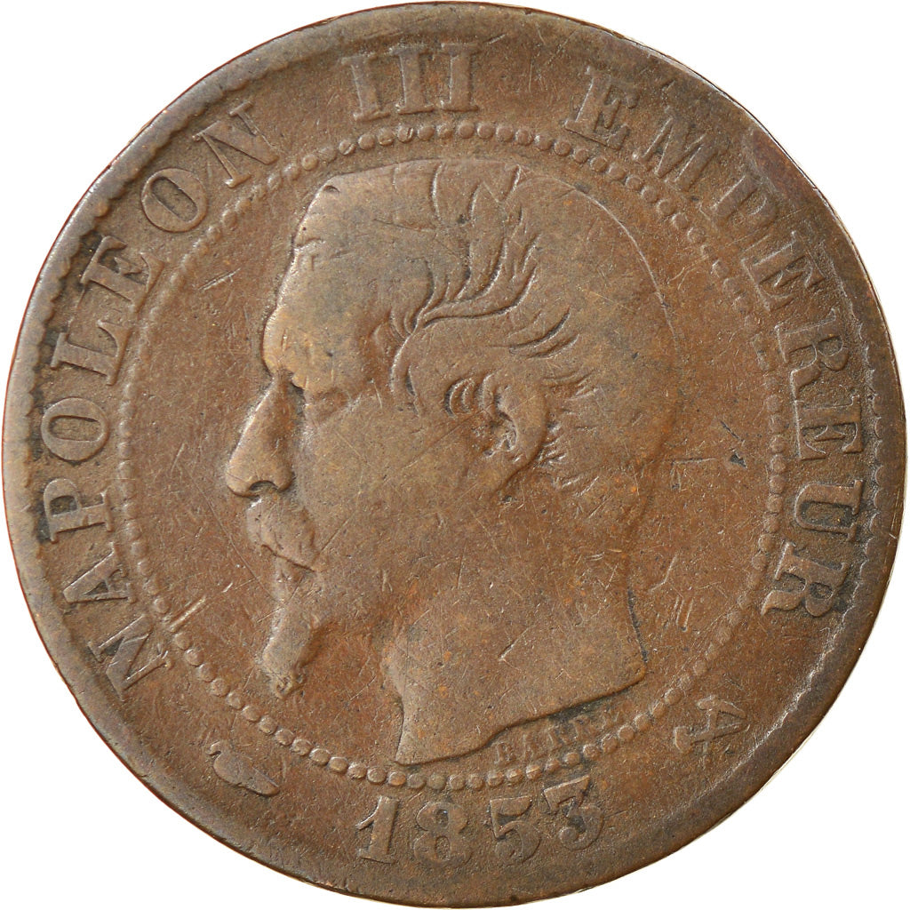Munten, Frankrijk, Napoleon III, Napoléon III, 5 Centimes, 1853, Rouen, FR