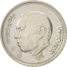 Morocco, al-Hassan II, 1/2 Dirham, 1987, AU(55-58), Copper-nickel, KM:87
