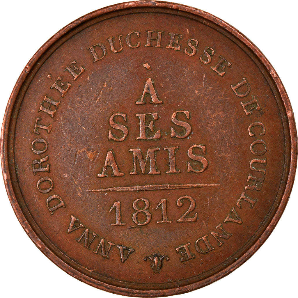France, Medal, Anna Dorothée, Duchesse de Courlande, à ses Amis, History