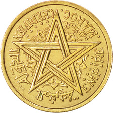 Morocco, Mohammed V, 2 Francs, 1944, Paris, AU(55-58), Aluminum-Bronze, KM:42