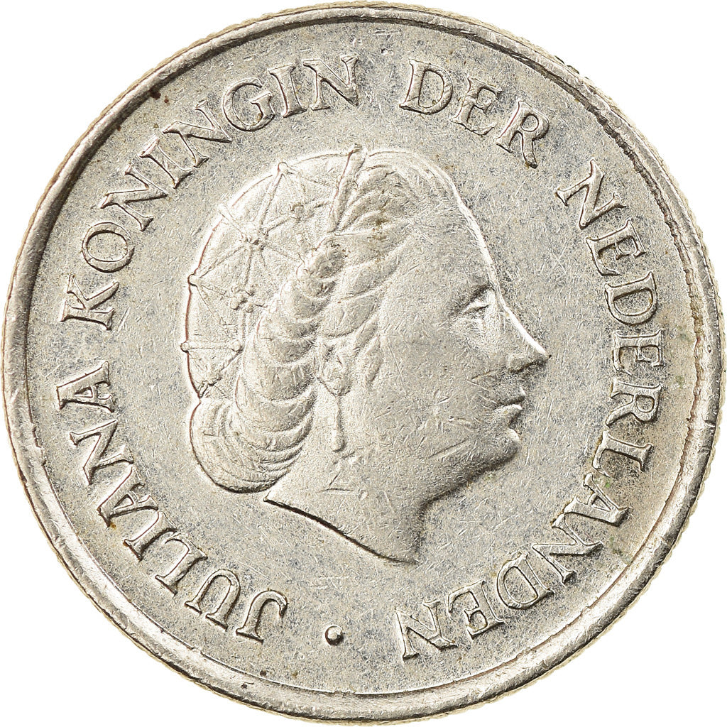 Münze, Niederlande, Juliana, 25 Cents, 1977, SS, Nickel, KM:183