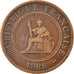 Coin, FRENCH INDO-CHINA, Cent, 1888, Paris, EF(40-45), Bronze, KM:1, Lecompte:40